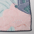 Hermès Carré 70 "Drunk by the wind" Silk handkerchief in Gray
