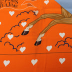 Hermès Carré 70 "Hermes Tea Time" Silk handkerchief in Orange