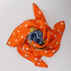 Hermès Carré 70 "Hermes Tea Time" Silk handkerchief in Orange