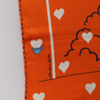 Hermès Carré 70 "Hermes Tea Time" Silk handkerchief in Orange