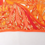 Hermès Carré 70 "MILLEFLEURS DU MEXIQUE" Silk handkerchief in Orange
