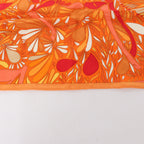 Hermès Carré 70 "MILLEFLEURS DU MEXIQUE" Silk handkerchief in Orange