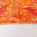 Hermès Carré 70 "MILLEFLEURS DU MEXIQUE" Silk handkerchief in Orange