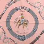 Hermès Carré 70 "Pampa prairie" Silk handkerchief in Pink