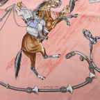 Hermès Carré 70 "Pampa prairie" Silk handkerchief in Pink