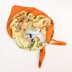 Hermès Carré 90 "AFRICA" Silk handkerchief in Brown
