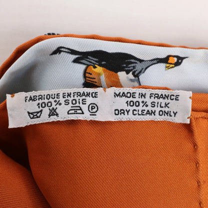 Hermès Carré 90 „AFRICA“ Seidentaschentuch in Braun