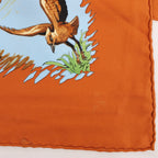 Hermès Carré 90 "AFRICA" Silk handkerchief in Brown