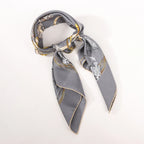 Hermès Carré 90 "ALLIANCES DU MONDE" Silk handkerchief in Gray