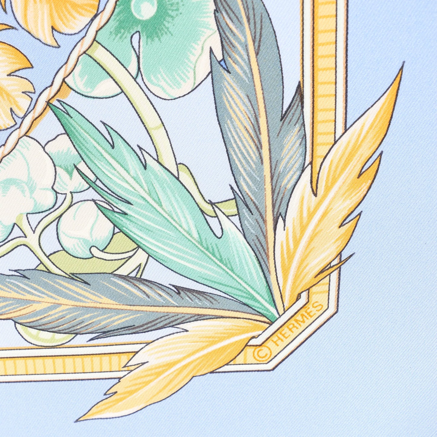 Hermès Carré 90 "AMAZONIA" Silk handkerchief in Blue