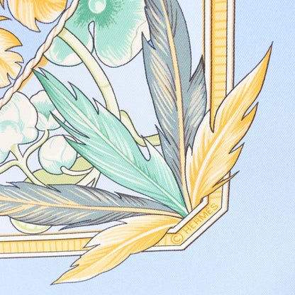 Hermès Carré 90 "AMAZONIA" Silk handkerchief in Blue