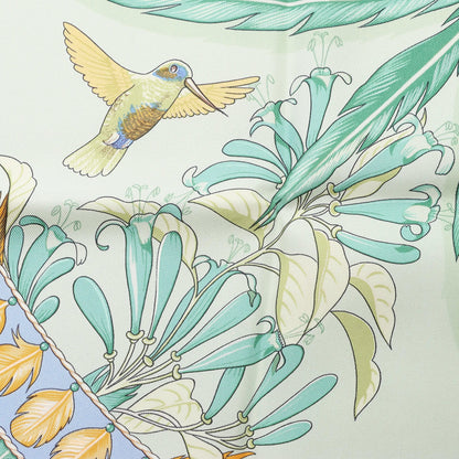 Hermès Carré 90 "AMAZONIA" Silk handkerchief in Blue