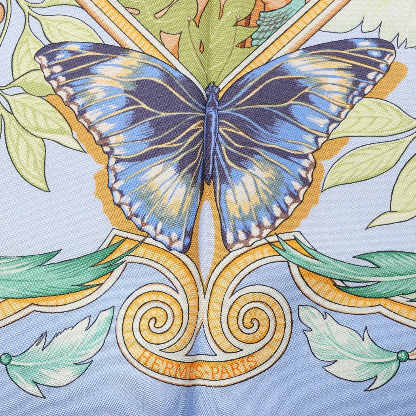 Hermès Carré 90 "AMAZONIA" Silk handkerchief in Blue