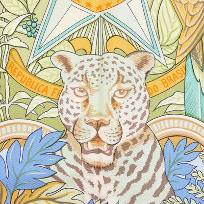 Hermès Carré 90 "AMAZONIA" Silk handkerchief in Blue