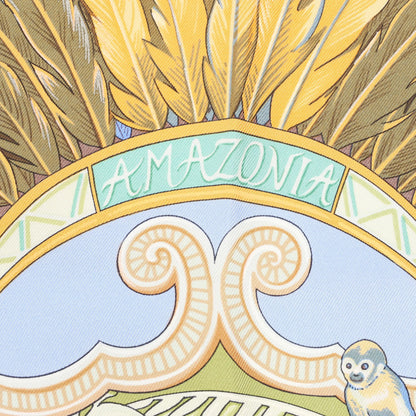 Hermès Carré 90 "AMAZONIA" Silk handkerchief in Blue