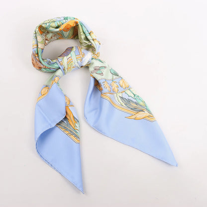 Hermès Carré 90 "AMAZONIA" Silk handkerchief in Blue