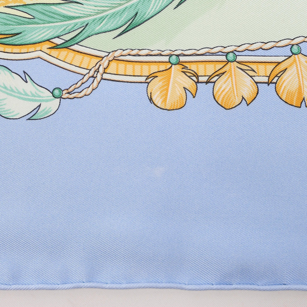 Hermès Carré 90 "AMAZONIA" Silk handkerchief in Blue
