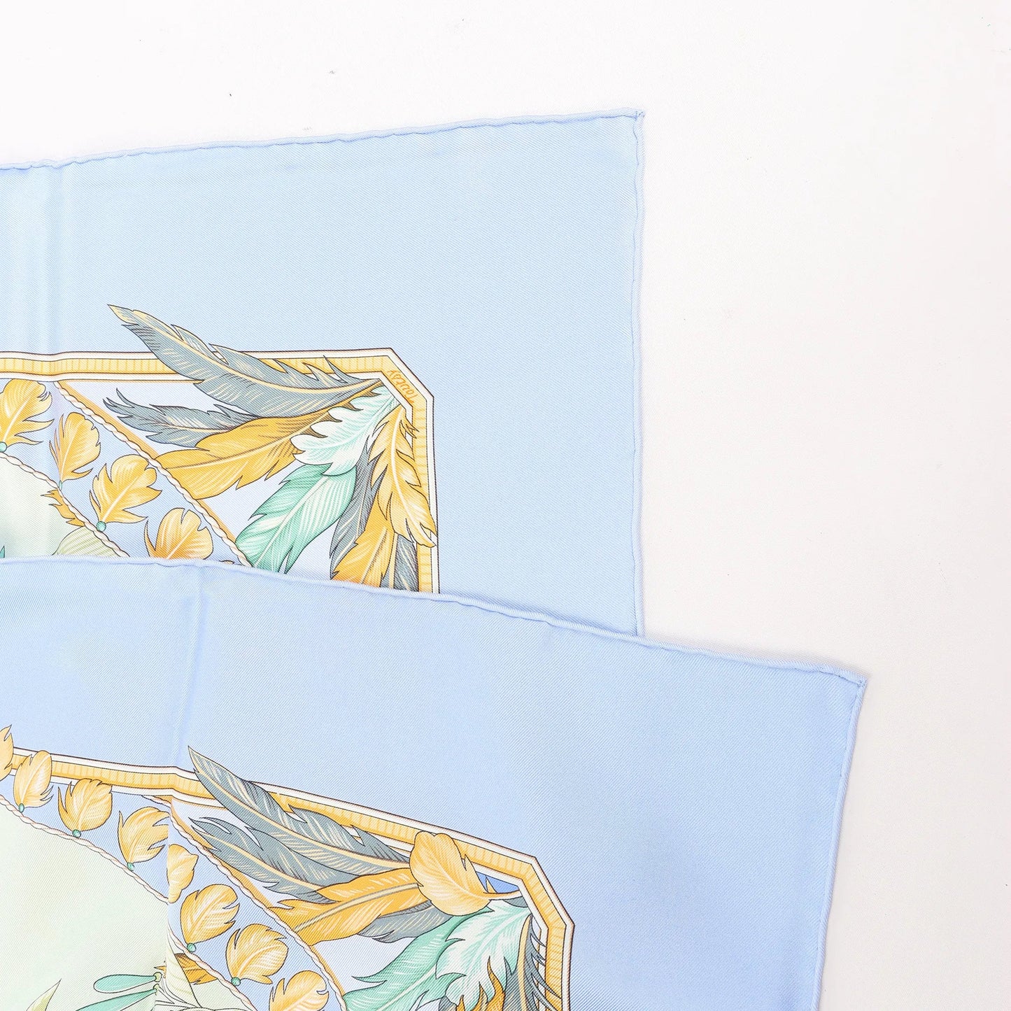 Hermès Carré 90 "AMAZONIA" Silk handkerchief in Blue