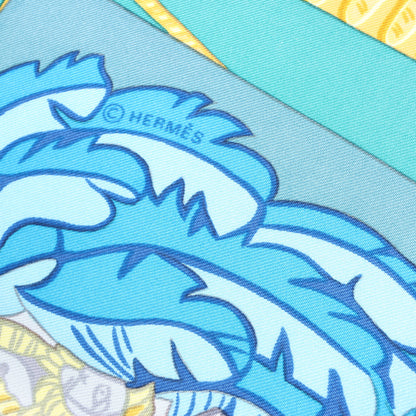 Hermès Carré 90 "ARMETS en PANACHE" Silk handkerchief in Green
