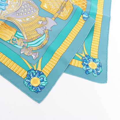 Hermès Carré 90 "ARMETS en PANACHE" Silk handkerchief in Green