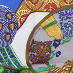Hermès Carré 90 "Art des Steppes" Silk handkerchief in Blue