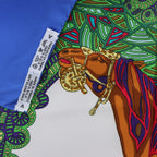 Hermès Carré 90 "Art des Steppes" Silk handkerchief in Blue
