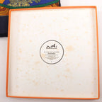 Hermès Carré 90 "ART des STEPPES" Silk handkerchief in Navy Blue