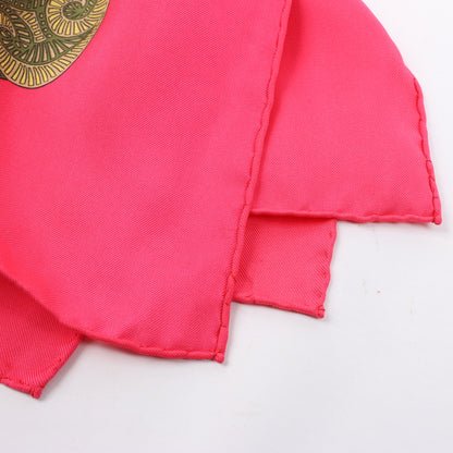 Hermès Carré 90 "ART des STEPPES" 100% Silk Scarf in Pink