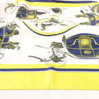 Hermès Carré 90 "ATTELAGE EN ARBALETE" Silk handkerchief in Yellow
