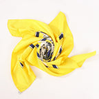 Hermès Carré 90 "ATTELAGE EN ARBALETE" Silk handkerchief in Yellow