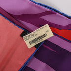 Hermès Carré 90 "AU BOUT DU MONDE" Silk handkerchief in Purple x Red