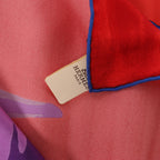Hermès Carré 90 "AU BOUT DU MONDE" Silk handkerchief in Purple x Red
