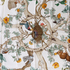 Hermès Carré 90 "AU COEUR DES BOIS" Silk handkerchief in Pink