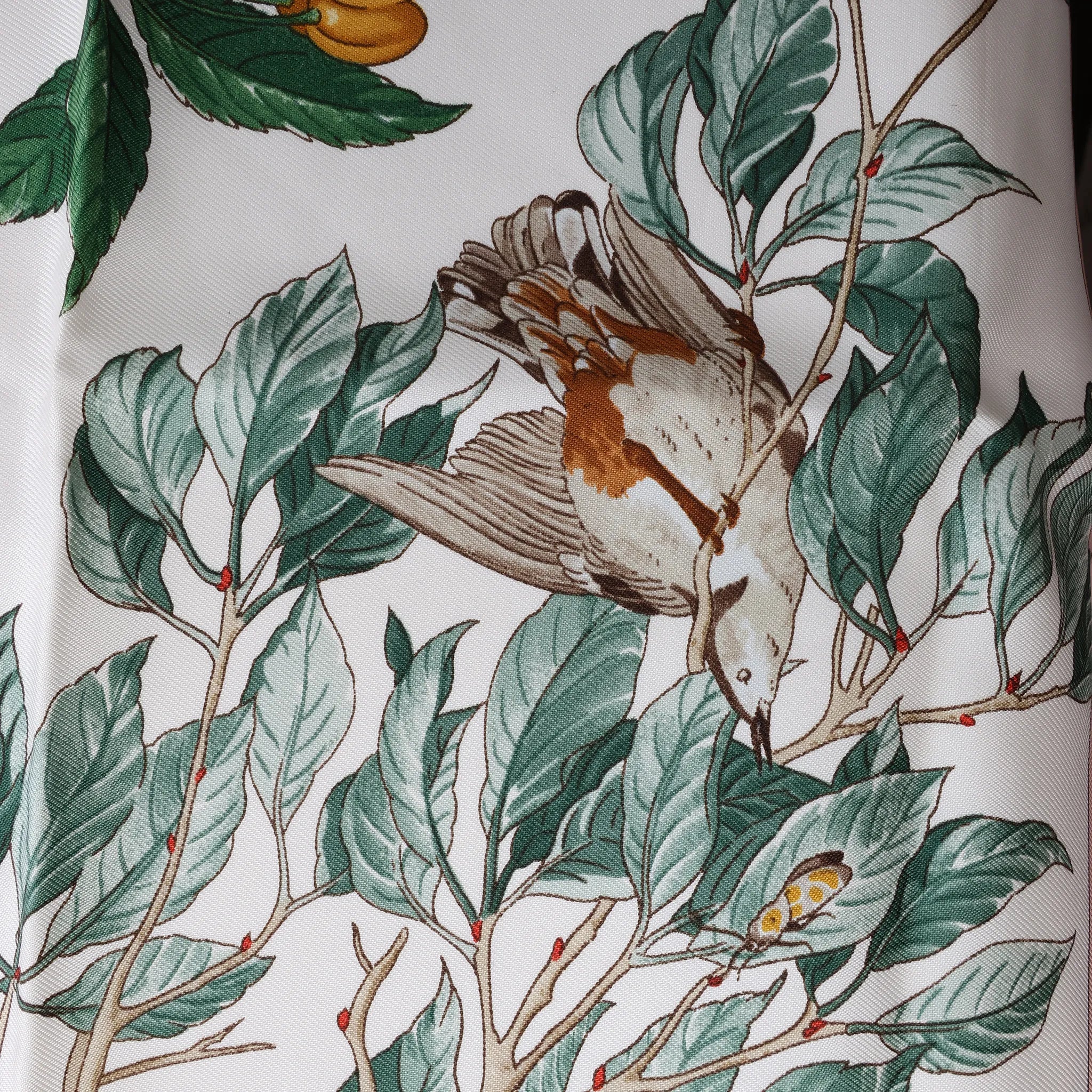 Hermès Carré 90 "AU COEUR DES BOIS" Silk handkerchief in Pink