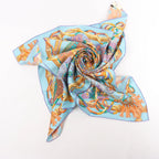 Hermès Carré 90 "AU FIL DU CARRE" Silk handkerchief in Multicolor