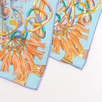 Hermès Carré 90 "AU FIL DU CARRE" Silk handkerchief in Multicolor