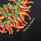 Hermès Carré 90 "AUX PAYS DES EPICES" Silk handkerchief in Black