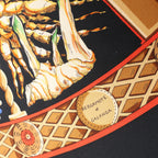 Hermès Carré 90 "AUX PAYS DES EPICES" Silk handkerchief in Black
