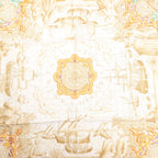 Hermès Carré 90 "AZVLEJOS" Silk handkerchief in Orange