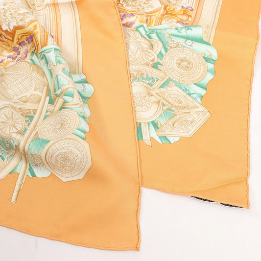 Hermès Carré 90 „AZVLEJOS“ Seidentaschentuch in Orange