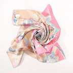 Hermès Carré 90 "Academia" Silk handkerchief in Pink