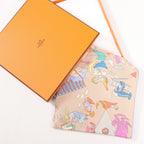 Hermès Carré 90 "Academia" Silk handkerchief in Pink