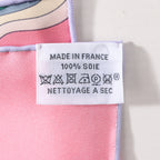 Hermès Carré 90 "Academia" Silk handkerchief in Pink