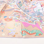 Hermès Carré 90 "Academia" Silk handkerchief in Pink