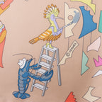 Hermès Carré 90 "Academia" Silk handkerchief in Pink