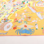 Hermès Carré 90 "Academia Ipica" Silk handkerchief in Orange