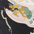 Hermès Carré 90 "Academia Ipica" Silk handkerchief in Gray
