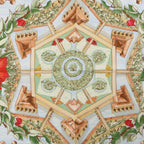 Hermès Carré 90 "Au Pays de Cocagne" Silk handkerchief in Navy Blue