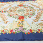 Hermès Carré 90 "Au Pays de Cocagne" Silk handkerchief in Navy Blue