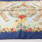 Hermès Carré 90 "Au Pays de Cocagne" Silk handkerchief in Navy Blue